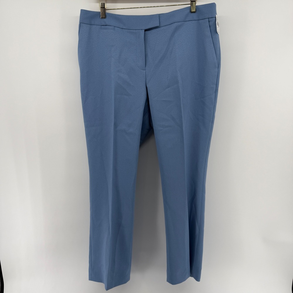 Tahari Arthur S Levine Blue Ice Twill Dress Pants 14P Petite 9185P431 NEW